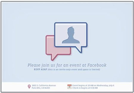Thư mời tham dự sự kiện của Facebook.
