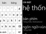 Windows Phone 8 hỗ trợ gõ tiếng Việt
