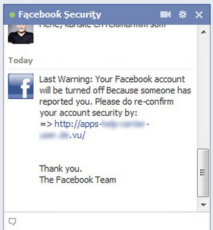 Cảnh giác trò lừa đảo qua Facebook Chat