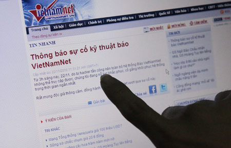 Vietnamnet mất ¾ số độc giả vì hacker tấn công