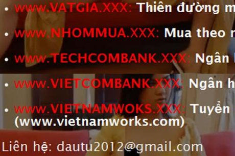 Tên miền .xxx của hàng loạt website lớn nhất Việt Nam đã bị đầu cơ