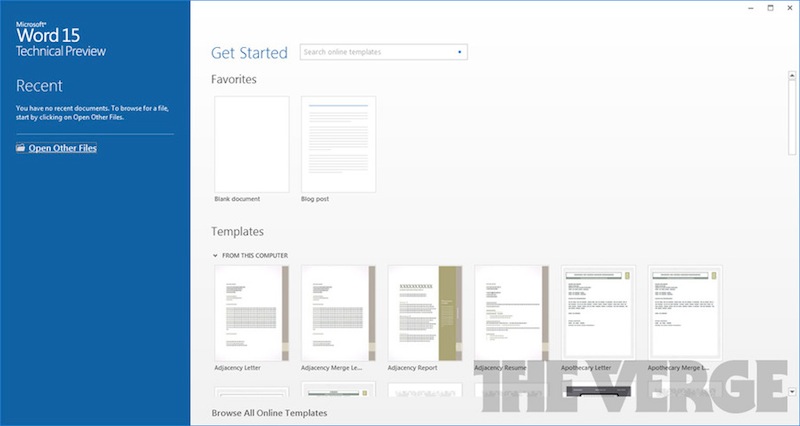 Những hình ảnh chi tiết của Microsoft Office 15 Technical Preview