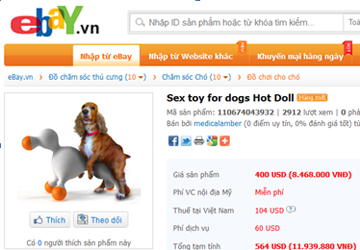 ebay sex toy dog Chợ người lớn online: Mua gì cũng có